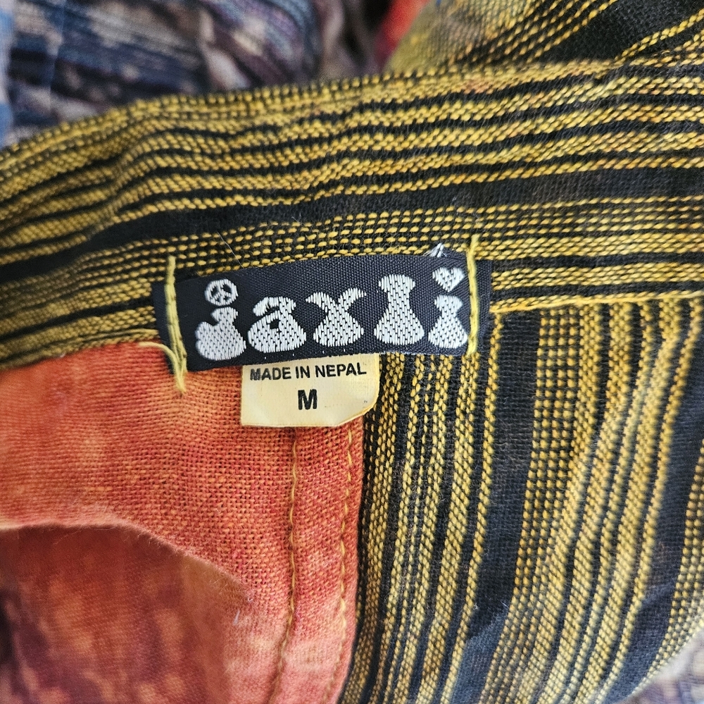 Jayli Patchwork Rainbow Boho Tunic Medium - image 4